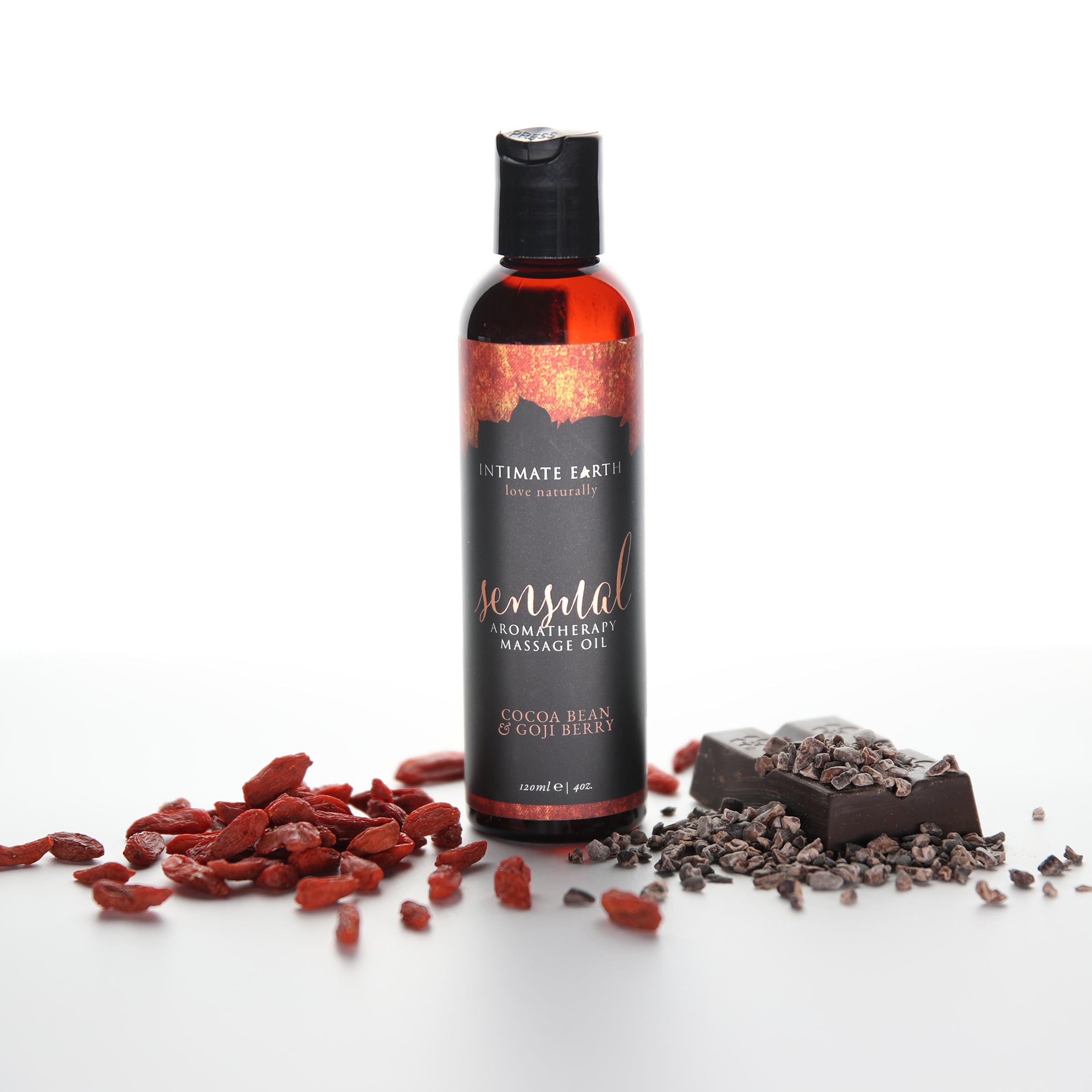 SENSUAL Cocoa Bean + Goji Berry Aromatherapy Massage Oil